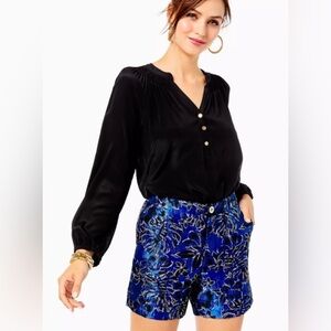 Lilly Pulitzer Callahan floral Blue/Black Women's Shorts